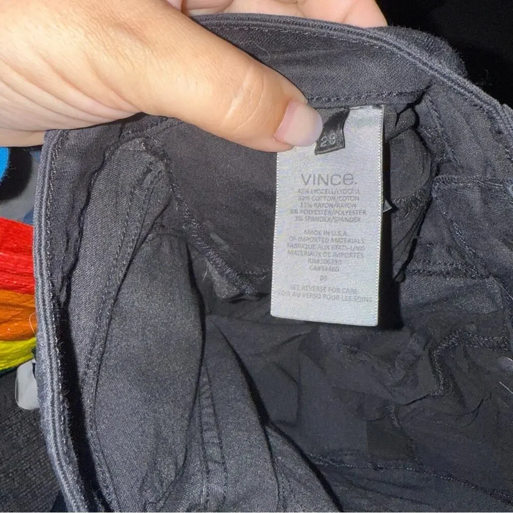 VINCE Dylan Black classic denim skinny jeans 28 - Picture 3 of 7